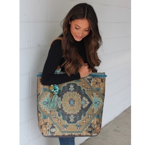 Retro Bohemian Carpet Bag Tote - Picture 5 of 8